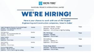 Kalpataru Projects Job Vacancy 2026