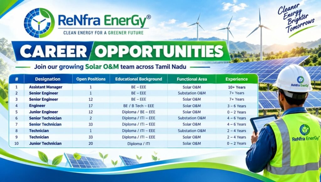 ReNfra Energy India Ltd Recruitment 2026