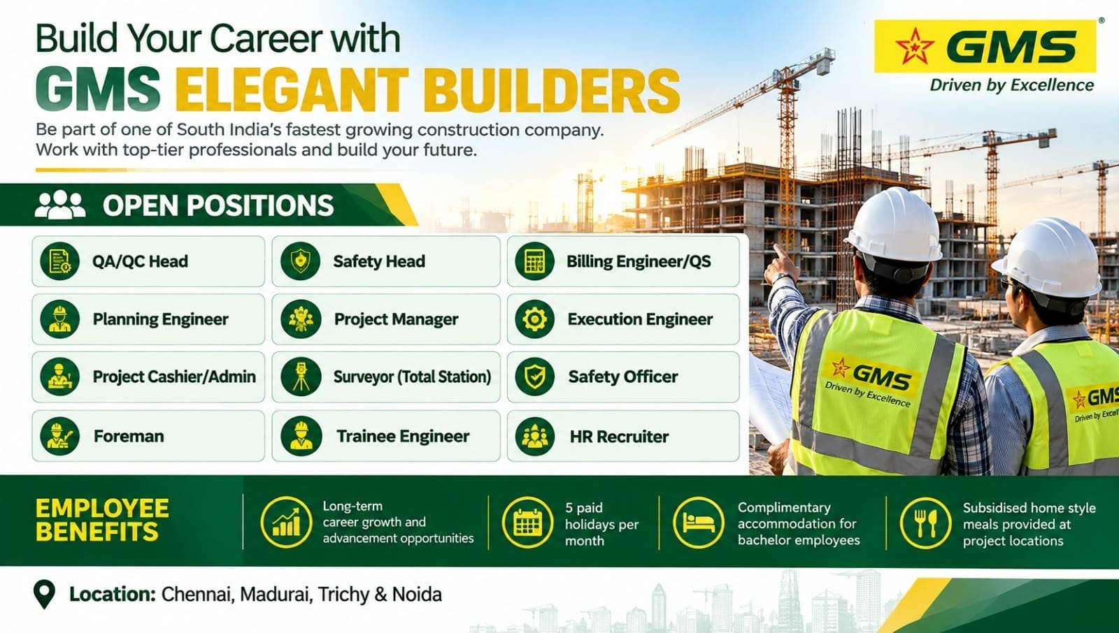 GMS Elegant Builders India Recruitment